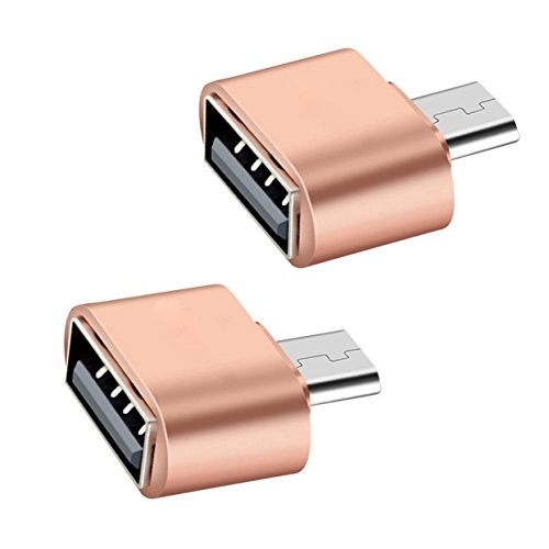 lucklystar Adapter OTG Micro USB (männlich) auf USB 2.0 (Buchse) Flash Festplatte Plug Adapter – Micro USB OTG zu USB Adapter für Android Smartphone/Tablet mit OTG Funktion (Huawei Samsung Galaxy Tab S/S2/Pro, LG G4/3/2/1/G Pro 1/2, Sony Xperia Z1/Z2/Z3/Z5, HTC One M8/M9, Google Nexus 5/6/7/9/10, Galaxy S7/S7E/S8/S8e/S6E +/S5/S4, Note 5/Edge/4/3/2/Pro/10.1/8.0 & # xff09; - 2
