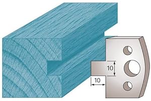 Diamwood Platinum - Jeu de 2 fers profilés Ht. 40 x 4 mm rainure 10 mm M91 pour porte-outils de toupie - Diamwood Platinum