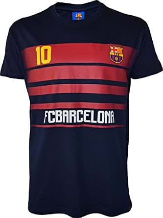 Collection Officielle T-Shirt FC Barcelone Lionel Messi - N°10 - 100% Coton - Maillot Barça Coton