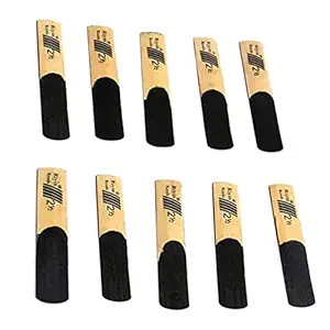 HEALLILY 10pcs Tenor Saxophone Reeds Strength 2. 0 Tenor Saxophone Reeds Woodwind Instrument Replacement Parts Accessories