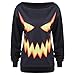 Produktbild OverDose Damen Herbst Cosplay Style Frauen Halloween Party Clubbing Kürbis Teufel Horrible Sweatshirt Pullover Hoodie Tops Bluse Shirt Oberbekleidung