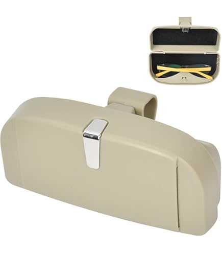 Fjquamitix Sonnenbrillenhalter Für Auto Visier - Hartschalen Brillenetui Schwarz