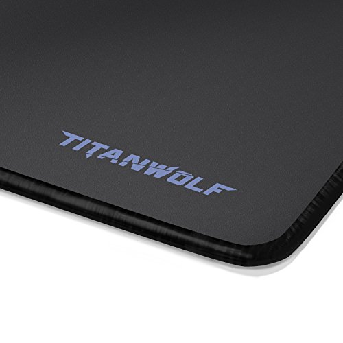 Titanwolf Speed Gaming Mauspad XXL | 44cm x 35cm | Speed Gaming-Mousepad | verbessert Präzision und Geschwindigkeit beim Spielen | Gummiunterseite für stabilen Halt auf glatten Oberflächen | schwarz