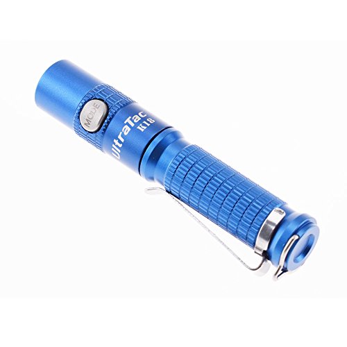 GranVela UltraTac K18 Cree 360 ​​Lumen IPX-8 wasserdichte, bewegliche Mini AAA-Schlüsselanhänger LED-Taschenlampe-Blau - 2