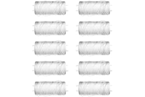 WESTOCK WE-STOCK Set di 5 Rocchetti di Filo da Cucito in Poliestere 100% - Colore Bianco- 100 Metri Ciascuno (Bianco)