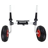 DHOUTDOORS Chariot de Kayak Pliable - Chariot de Transport en Aluminium pour Bateaux Canoë ou Kayak - Portant 80 kg