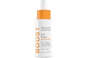 Paula's Choice C15 BOOSTER Serum - Suero Facial con 15% Vitamina C - Antiarrugas y Despigmentante las Manchas - con Acido Ferulico & Vitamina E - Todos Tipos de Piel - 20 ml