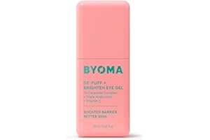 BYOMA De-Puff and Brighten Eye Gel (20ml) Lightweight Gel Cream for Dark Circles, Puffiness and Wrinkles - Under Eye Cream With Hyaluronic Acid and Vitamin C - Barrier Repair Skincare