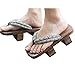 Produktbild Japanischer Stil, große Größe, Schuhe aus Holz, Ninja Flip Flop Geta Sandal Sabots, D-04