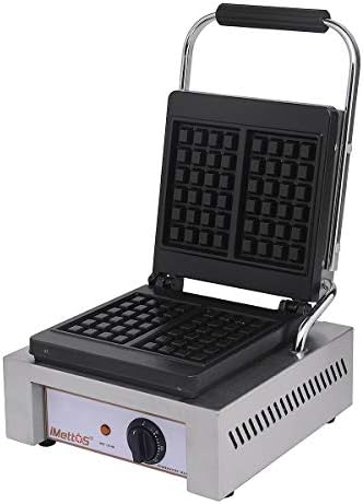 iMettos - Waffle Maker Double Waffle Cone Twin Square Pattern