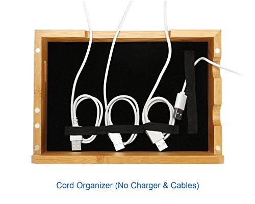 [Neue Stil] iCozzier Bambus Watch Ständer universal multifunktionelle Ladestation und Kabel Organizer Docking Station Ladestation für Apple- Watch, iPhone, iPad, MacBook Air, Samsung Note, Nexus, Samsung Tab, Smartphones, Tablets & Laptops - 4