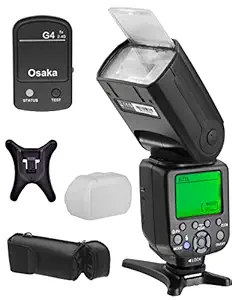 Osaka TTL Camera Flash Speedlite Speedlight DF960 Mark IV with 2.4G Radio Trigger for Nikon DSLR Cameras, 1/8000 HSS, E-TTL, GN 72