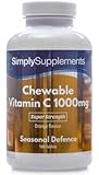 Chewable Vitamin C 1000mg | Supports Heathy Skin and Immune System | 180+180 (360) Tablets | 100% Money Back Guarantee | Manufactured in The UK