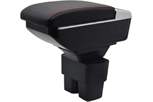 SZSS-CAR Schwarz Leder Auto Mittelkonsole Armlehne Box Auto Aufbewahrungsbox