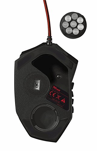 Trust GXT 166 - Rat  n Gaming laser para juegos MMO  18 botones programables  peso regulable  USB   color negro