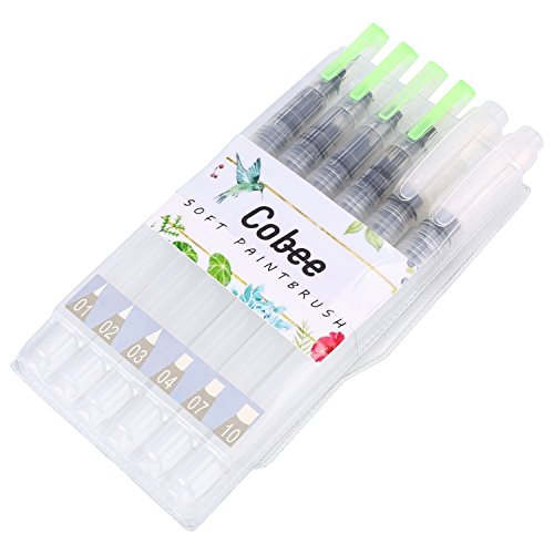 COBEE 6pcs Pinselstifte Aquarelles Pinselset Zeichnen Stifte Malset Brush Pen Set für Malen Zeichnen - 6