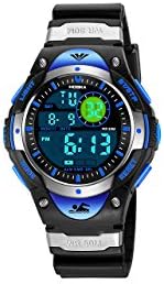 Longqi Children Digital Wristwatch for Student Men Watches Waterproof Luminous Desgin ()