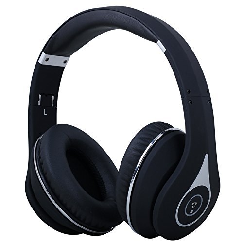 spécifications August EP640 Casque stéréo Sans-fil Bluetooth 4.0 NFC Circum aural - Écouteurs avec microphone intégré et batterie interne rechargeable - Compatible avec Téléphones portables, iPhone, iPad, PC, Tablettes, Smartphones etc (Noir)
