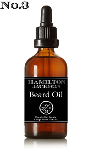 No.3 Beard Oil Zesty Scent Natural Organic Hamilton Jackson Male Grooming Skincare Skincare Beard Oil and Conditioner, Glass Bottle with Glass Dropper, Gives You a Respectable Beard That Is Healthy Looking and Conditioned and Kissable