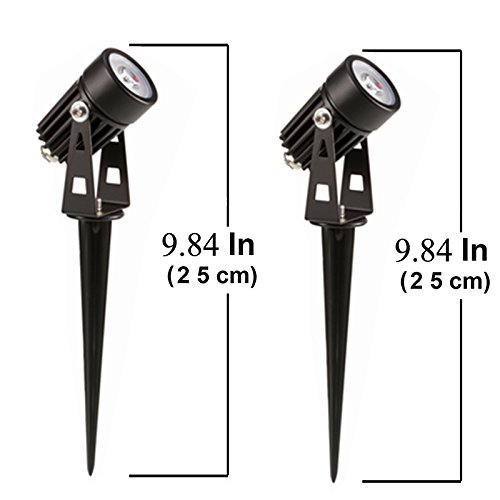 Keynice 2 pack Lampe Solaire Waterproof Extérieur Spot à LED Extérieur / Etanche pour Paysage, Arbre, Voie, Jardin, Terrain, Pelouse, Allée et Garage comme,etc - 9