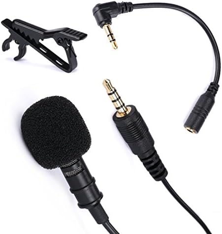 Lavalier Lapel Microphone Professional Grade Omnidirectional Condenser Smartphones Microphone for Apple IPhone Android Windows Smartphones Youtube Interview Studio Video Recording Noise Cancelling Mic