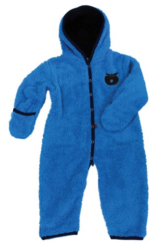 Smafolk Unisex Baby Sleepsuits with Fleece Turquoise Size 74