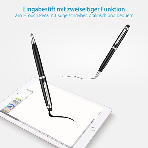 Poweradd Eingabestift Touchscreen Stylus mit Kugelschreiber für Smartphone und Tablet - 2