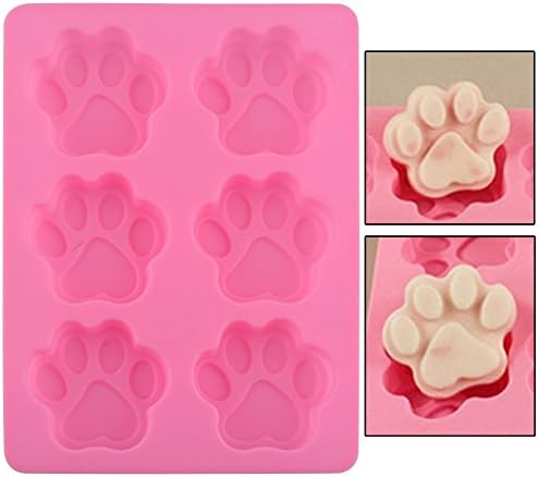 Naru Valley Home (TM) Cat and Dog Footprints Design Silicone Cookie Cutters for Marzipan, Sugar Pastes Reference Cake Edge Baking Tin Cake Tin