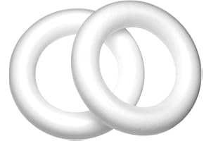 SOLEDI Artif Lot de 2 Anneaux/Couronnes polystyrène Plein diam. 17 cm, Bouées Haute densité