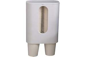 Chonor Dispensador de Vasos de Papel en Pared, Diseño de Doble Tubo Transparente Resistente al Agua y al Polvo, Accesorio de Fuente para Beber, Utilizado en oficinas, hogares y restaurantes etc #2