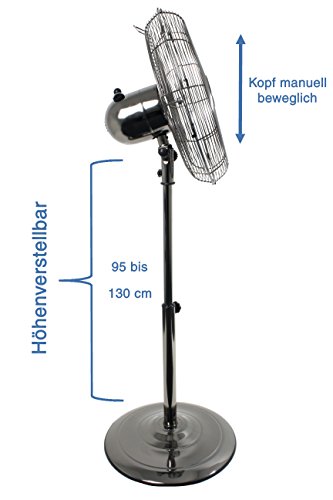 SUNTEC Standventilator CoolBreeze 5.000 SVM gunmetal grey [50 cm Flügel-Ø, 3 Stufen, oszillierend, höhenverstellbar, 80 Watt] - 3
