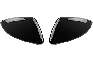 GSRECY Tappi per specchietti retrovisori laterali compatibili con Golf 7 Mk7 7.5 GTI Gtd R L E-Golf 2013-2017 (nero lucido)