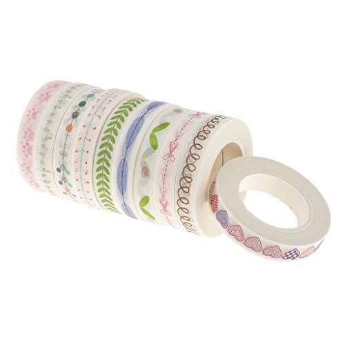 Gazechimp 10 Piezas Cinta Adhesiva Pegatina DIY Decoraci  n de Tarjetas   lbumes de Fotos Scrapbooking