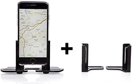 Radmo Dual Mobile Phone Mount For Your Car, Black Nylon