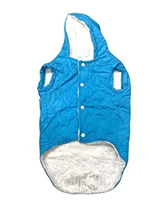 DOGTOWN Premium Dog Winter Ultra Warm Quilted Hoody | Thicker Fleece Dog Hoodie Best for Cold Weather (S 16