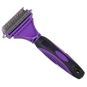 Emily Pet Grooming Dematting Double Side Teeth Blade Rake Comb for Large/Medium/Small Dog's/Cat's Short/Long Hair