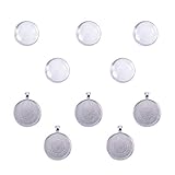 Kleben die Position schön oder einige kleine Perle im Tablett stellen, dann der Cabochon klar aus Glas, ein einzigartiges Anhänger wird vorbei sein.