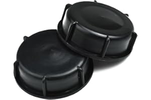 SISINKAL 2 Stück für IBC Container Schraubdeckel Ventildeckel DN80 S100x8 Gewinde Wassertank Trommel Ersatzteile Schwarz Kunststoff Zubehör für Regenwasserspeicher