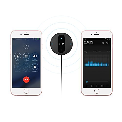 Anker SoundSync Drive Bluetooth 4.0 Handsfree Car Receiver, Wireless Telephone Call and Music Streaming, with built in Microphone, Echo and Noise Reduction, Multi Point Access, 3.5 mm Aux Cable - Image 4