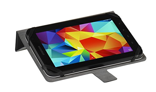 Vivanco T-UF7BL Universal Kunstleder Klapptasche(17,8 cm (7 Zoll), flach: 1 cm, für Tablet) schwarz - 2