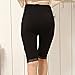Liang Rou Maternity Elastane Adjust Waistband Short Leggings Lace Trim Color Black