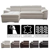 sofa mit schlaffunktion und bettkasten günstig Frei im Raum stellbar / Maße: 270 x 80 x 165 cm (BxHxT), Sitztiefe: 58 cm, Sitzhöhe: 43 cm