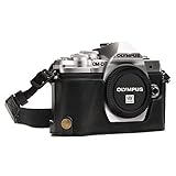 Calce Perfecto: la funda MegaGear Premium de cuero con acceso a la batería está fabricada especialmente con piel de alta calidad para los modelos Olympus OM-D E-M10 Mark II, E-M10 lo que asegura un perfecto ajuste y protección