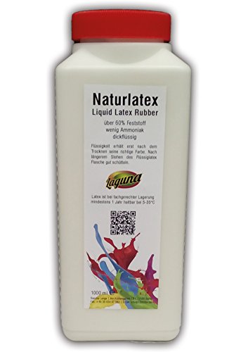 Flüssiglatex DICKFLÜSSIG 1 Liter liquid latex Latexmilch, natur, 1000ml Naturgummi flüssig, Latex, Gummimilch, Sockenstopp, Halloween, Masken, Wunden, Narben