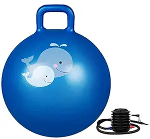 Styxon / Bouncing Space Hopper Ball Hop Hopping Ball Inflatable Bouncer Hoppity Hop Jumping Ball Children Yoga Outdoor Game Hopper Jump N Bounce Retro Ball Handle Ride-on Toy-Bouncy Kids