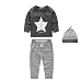 Amlaiworld 3pcs Newborn Boy Waistcoat + Pants + Shirts Clothes Sets Suit (100(12-24M))