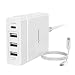 Produktbild Inateck 4 Ports 72W USB C Ladegerät mit 2M Type C Kabel, 60 W USB C Port und 3 USB A Ports für Laptops, Tablets, Phones, Weiß