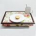 Produktbild Shabby Chic Vintage Floral Rose Holz Sitzsack Gepolstertes Knietablett Standfester Tisch Bett Schreibtisch – Luxus Hohe Qualität Patterned Top