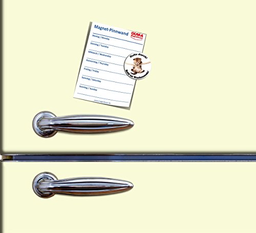 Katzen Magnet – Halte durch! Bald ist Wochenende! – Witziger Motivations-Magnet Ø 5 cm – Motivation für Kühlschrank Magnettafel Pinnwand Magnetpinnwand Memoboard Whiteboard – Original Magnete GUMA Magneticum - 3