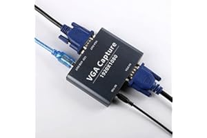 POMIACAM Convertitore digitale VGA Adattatore VGA a USB Scheda di acquisizione video 3.0 USB 2.0 VGA -Compatibile Videoregistratore 1080P VGA Loop Output